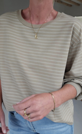ALEXIS sweatshirt striped beige