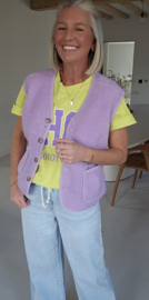 MELIA sleeveless teddy jacket lilac