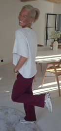 ROBIN wide leg jeans burgundy
