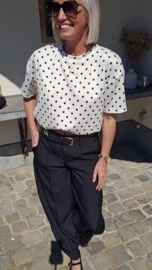 BREEZY DOTS top white