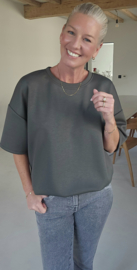 STANNIE short-sleeved sweatshirt khaki