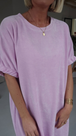 MANDIE soft velvet maxi dress pastel pink