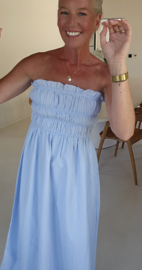 BENTHE bustier dress soft blue