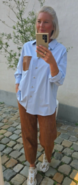 MADISON oversized cotton shirt soft blue