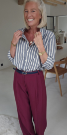 AMBER striped shirt navy
