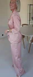 ROSIE satin suit silky old pink