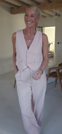 LISAN wide leg pants soft pink