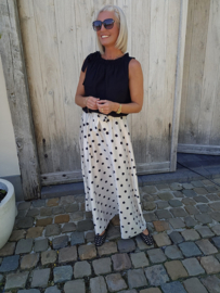 DOMANI satin dots skirt ecru