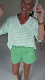 BEVIN cotton paperbag short green