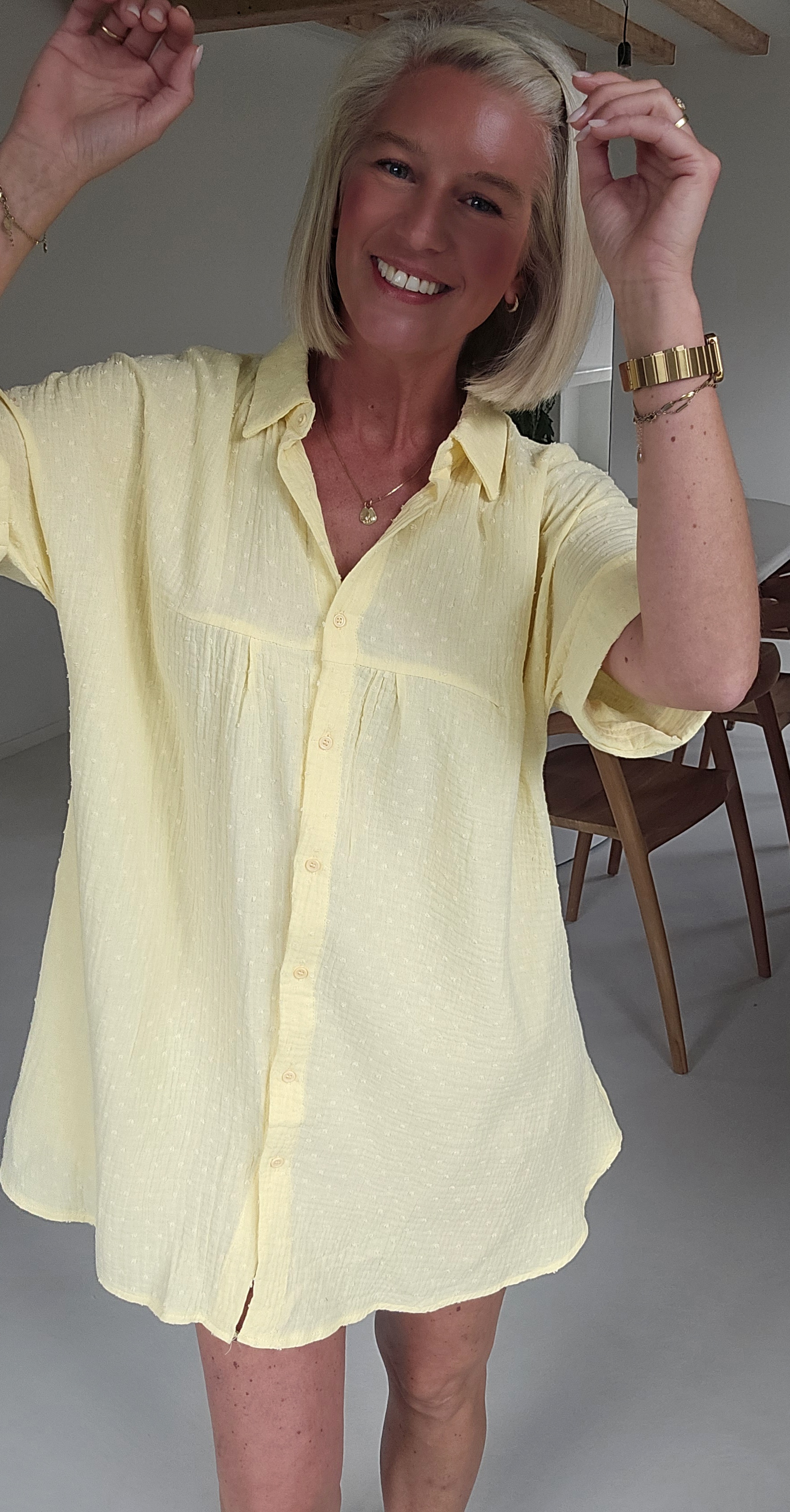JANNA tetra shirt dress yellow