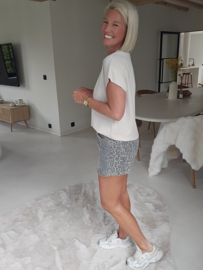 LADONNA leopard denim skirt