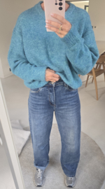 LOUISA barrel jeans mid blue