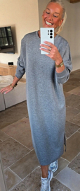 CELIA maxi sweatshirt dress grey