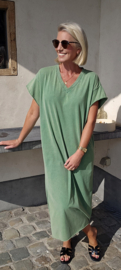 MADLINE T-shirt dress washed green