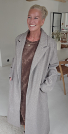 CARA maxi coat taupe