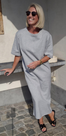 RANI cotton T-shirt dress mêlee grey