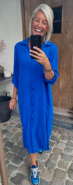 RHEA maxi shirt dress royal blue