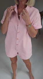 JINA jeans playsuit baby pink