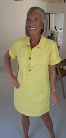THE PERFECT JEANS dress short-sleeved soft neon yellow