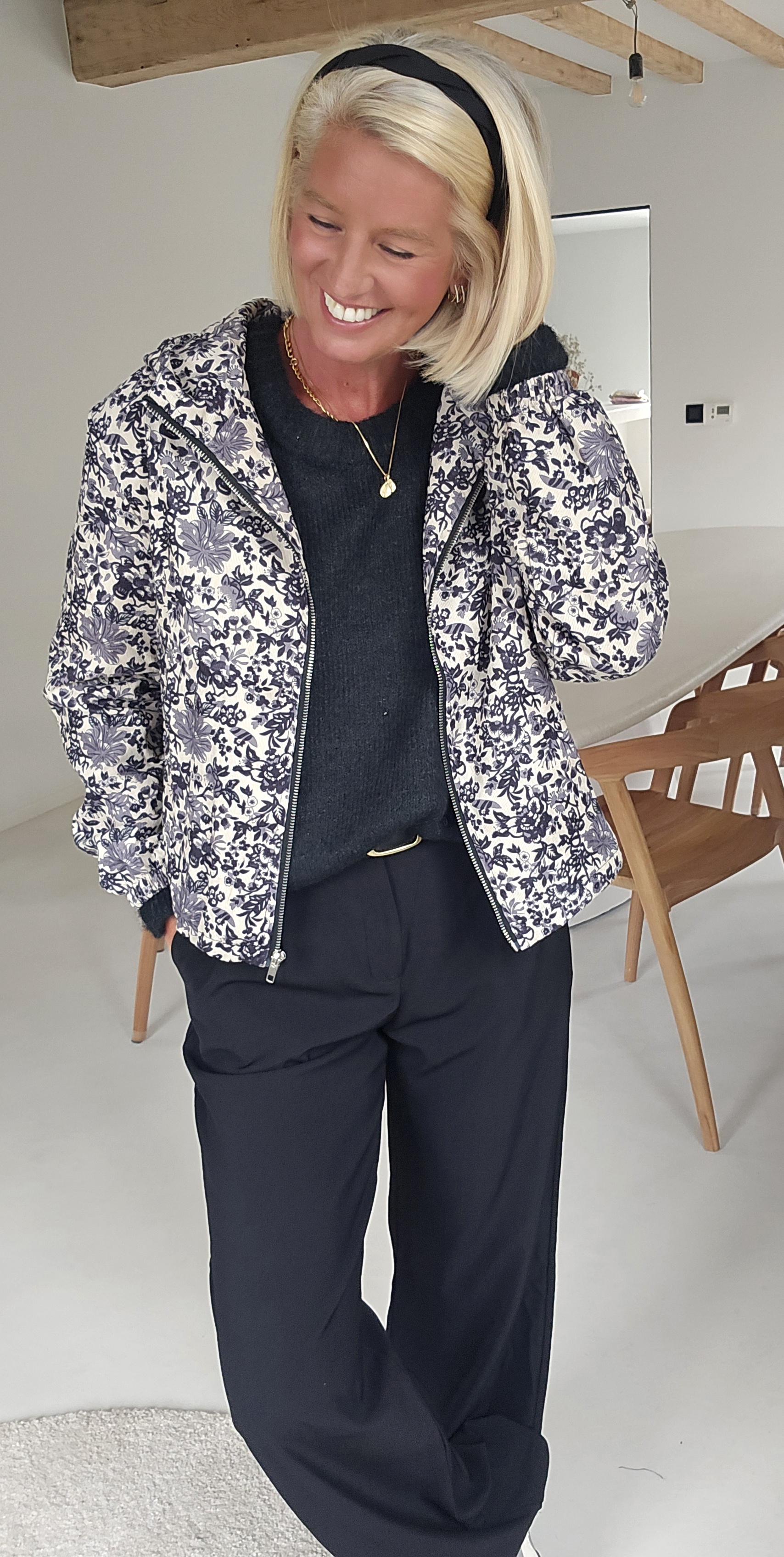CILOU jacket with hoodie black