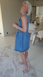 DREW denim button dress