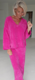 MANDA velvet set fuschia