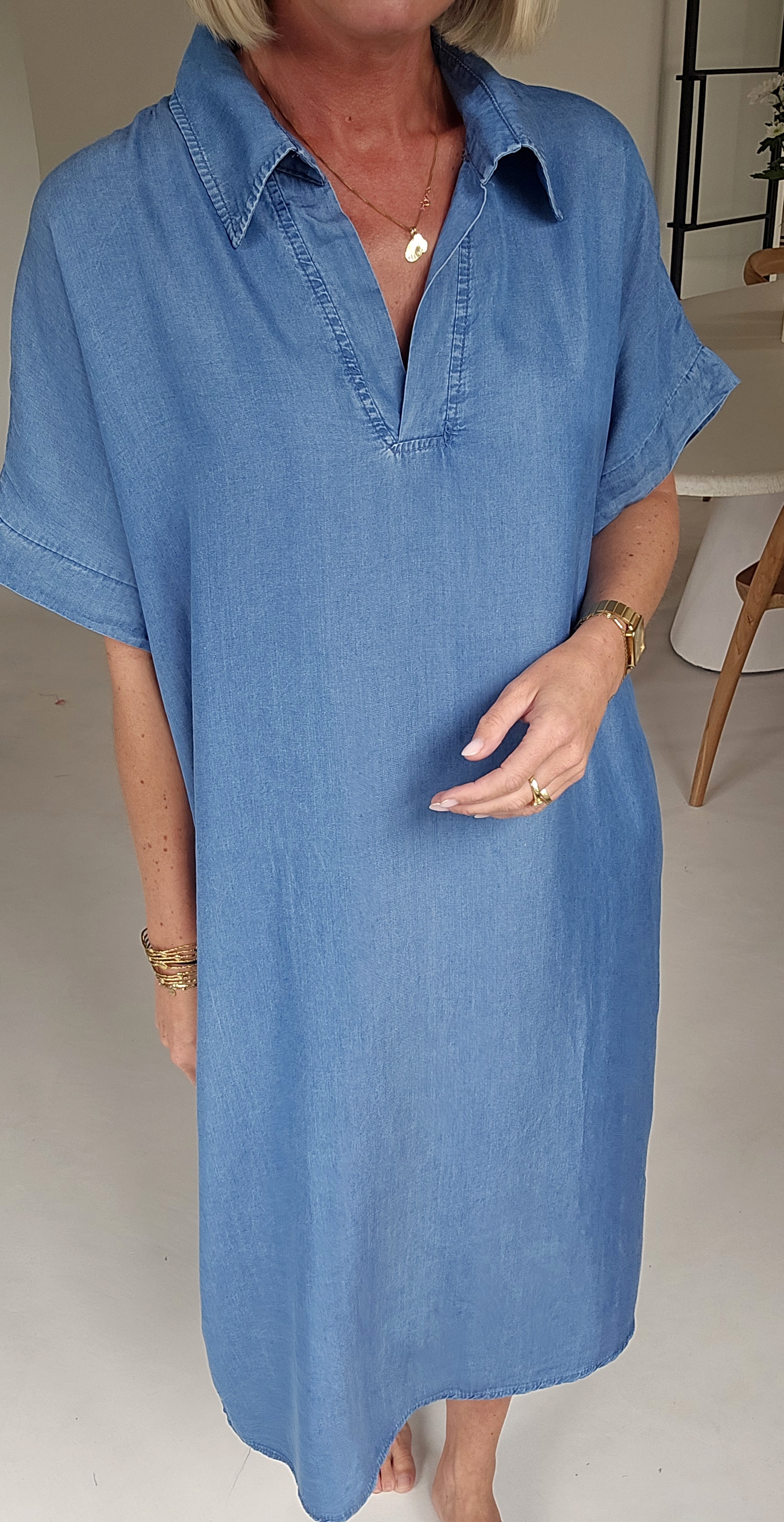 LUNI lyocell shirt dress