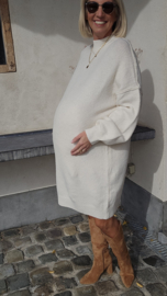 JANIE midi knit dress ecru