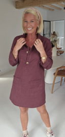 THE PERFECT jeans dress burgundy