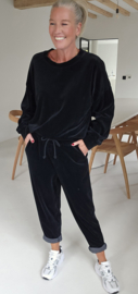 VERO soft velvet jogger set black