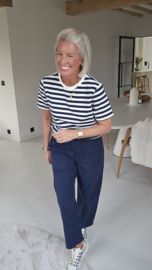 CALM CURRENT relaxed carrot pants navy