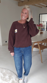 LOVELY SMILE teddy sweatshirt chocolat