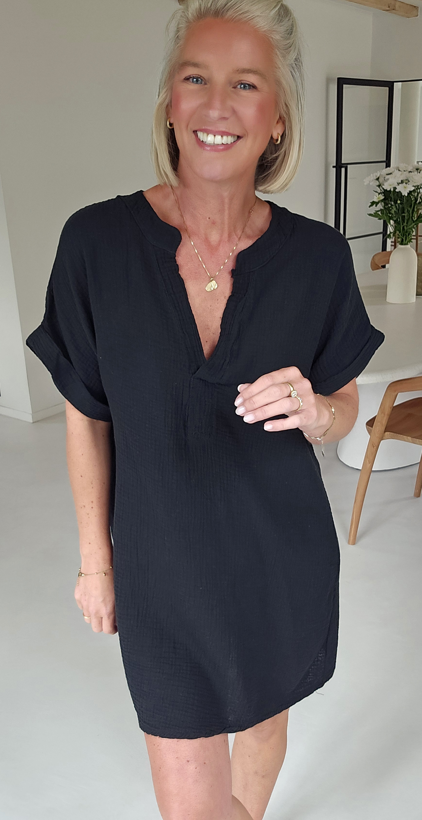 JOYOSA tetra dress black