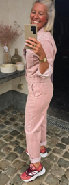 AMINA corduroy jumpsuit soft pink