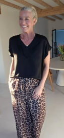 CELINE satin T-shirt black