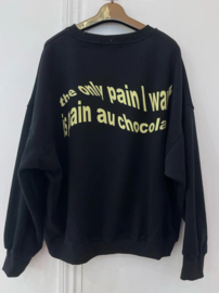 PAIN AU CHOCOLAT sweatshirt black