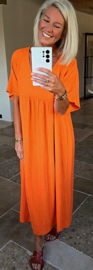 RIMINI maxi tetra dress orange