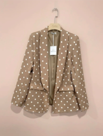 MONA dots blazer taupe