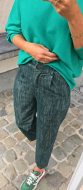 VALI loose cotton pants forest green