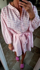 IVEKE checkered dress pink