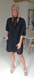 MILENA satin dress black