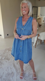 DREW denim button dress