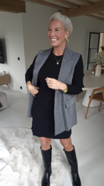 SOFT RIB knit dress black