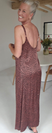 LEO maxi satin dress terra