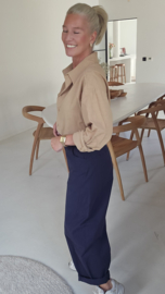 MOLIE extra wide cotton balloon pants navy