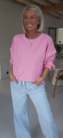 SOLIE sponge sweatshirt candy pink