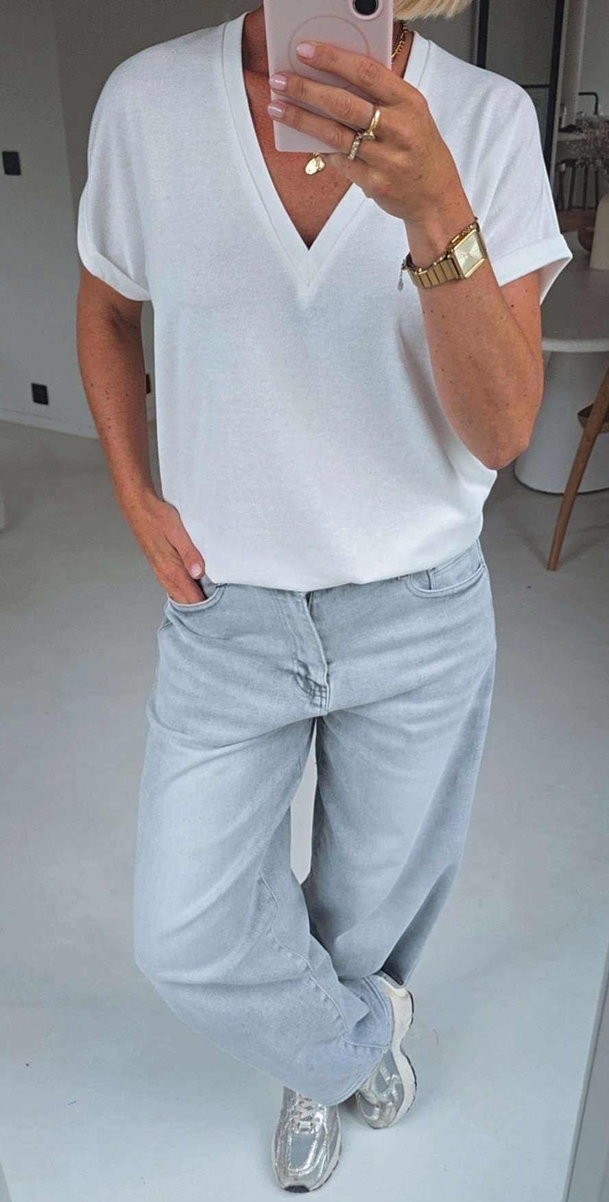 LAUREN baggy balloon jeans soft grey