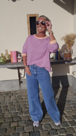 STRIPED BREEZE sweatshirt lilac