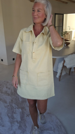 THE PERFECT JEANS dress short-sleeved butter yellow