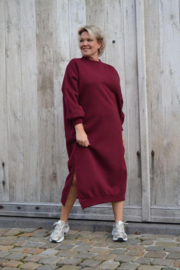ROBYN maxi sweatshirt fleece dress burgundy